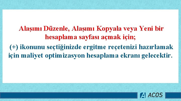 Alaşımı Düzenle, Alaşımı Kopyala veya Yeni bir hesaplama sayfası açmak için; (+) ikonunu seçtiğinizde