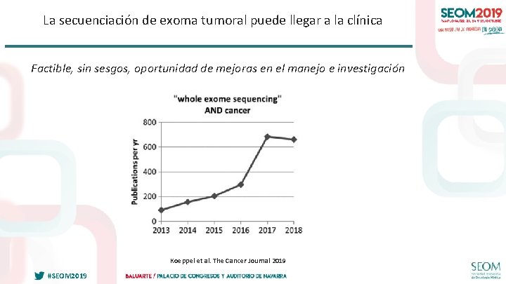 La secuenciación de exoma tumoral puede llegar a la clínica Factible, sin sesgos, oportunidad