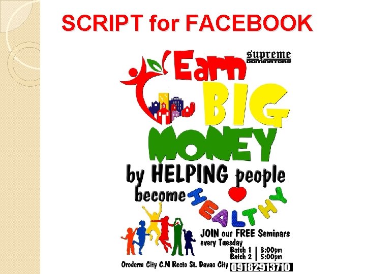 SCRIPT for FACEBOOK 