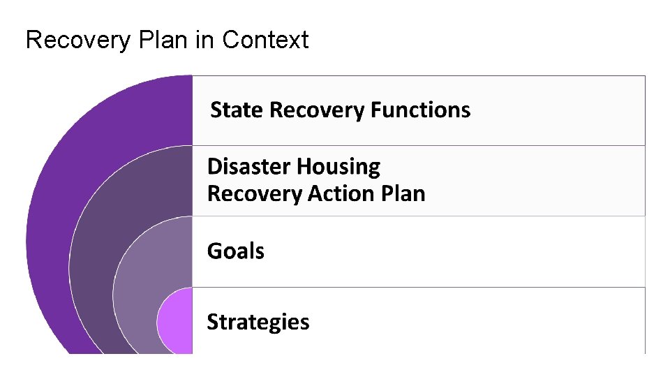 Recovery Plan in Context 