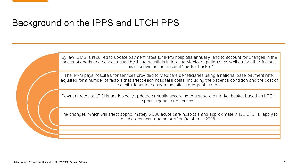 Background on the IPPS and LTCH PPS By law, CMS is required to update