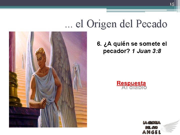 15 . . . el Origen del Pecado 6. ¿A quién se somete el