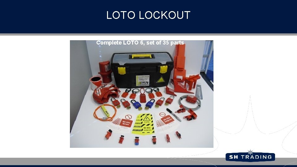LOTO LOCKOUT Complete LOTO 6, set of 35 parts 