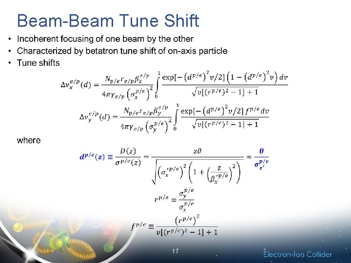 Beam-Beam Tune Shift 17 