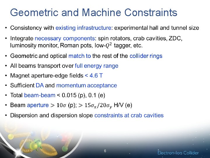 Geometric and Machine Constraints 6 