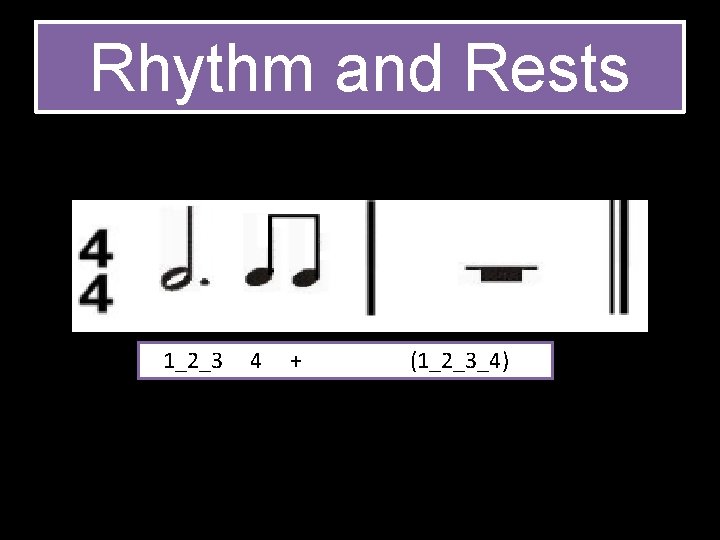 Rhythm and Rests 1_2_3 4 + (1_2_3_4) 