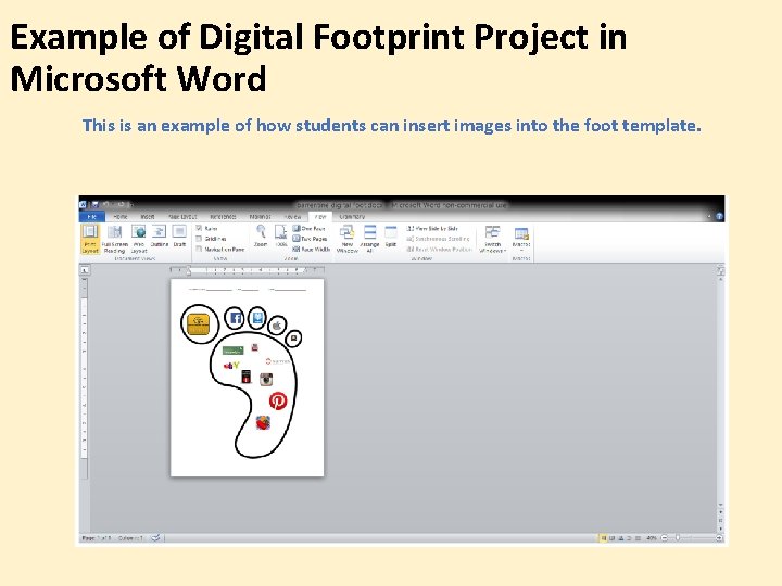 Example of Digital Footprint Project in Microsoft Word This is an example of how