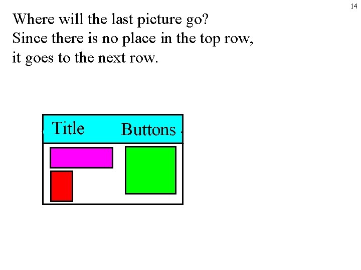 Where will the last picture go? Since there is no place in the top