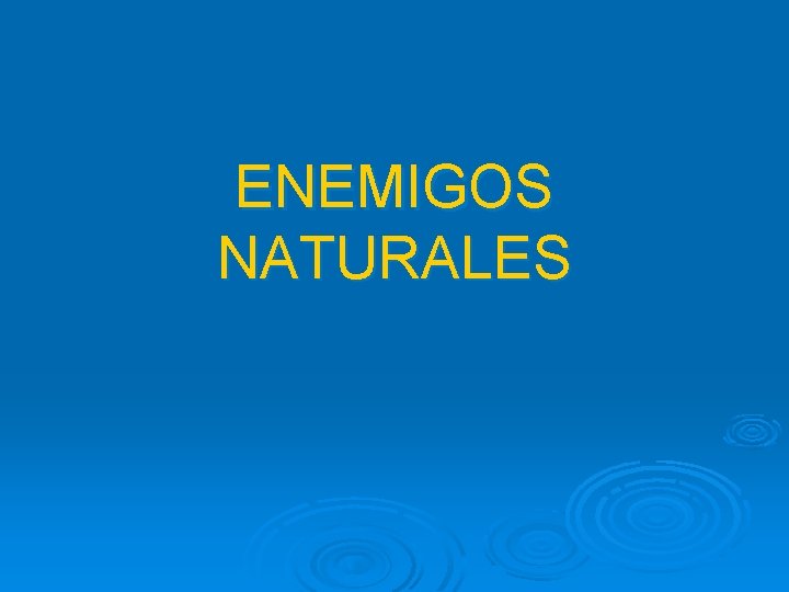 ENEMIGOS NATURALES 