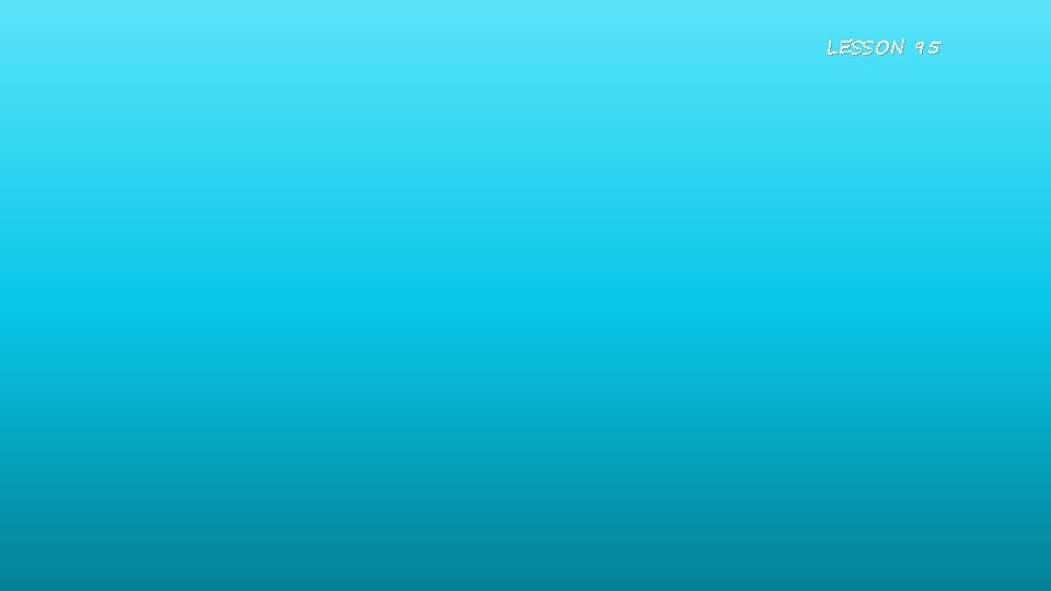 LESSON 95 