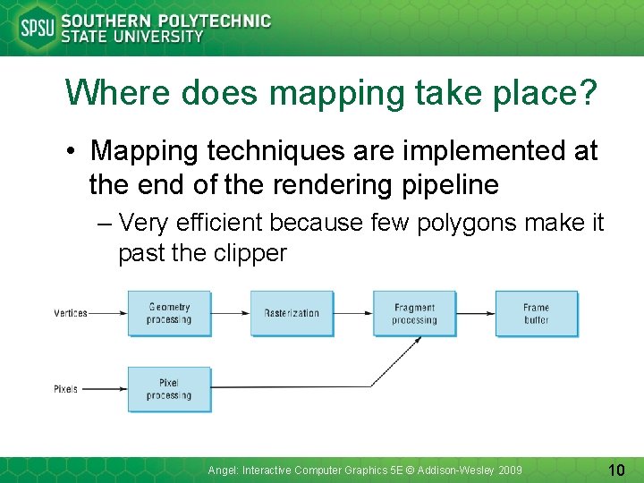 Where does mapping take place? • Mapping techniques are implemented at the end of