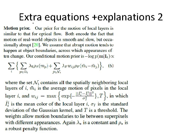Extra equations +explanations 2 