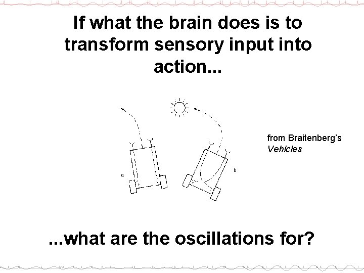 If what the brain does is to transform sensory input into action. . .