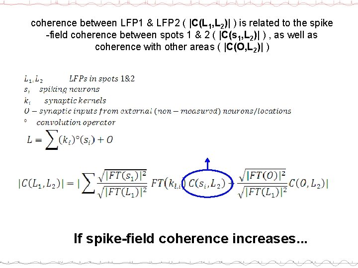 coherence between LFP 1 & LFP 2 ( |C(L 1, L 2)| ) is