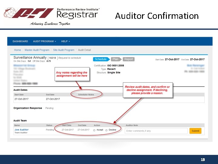 Auditor Confirmation 19 