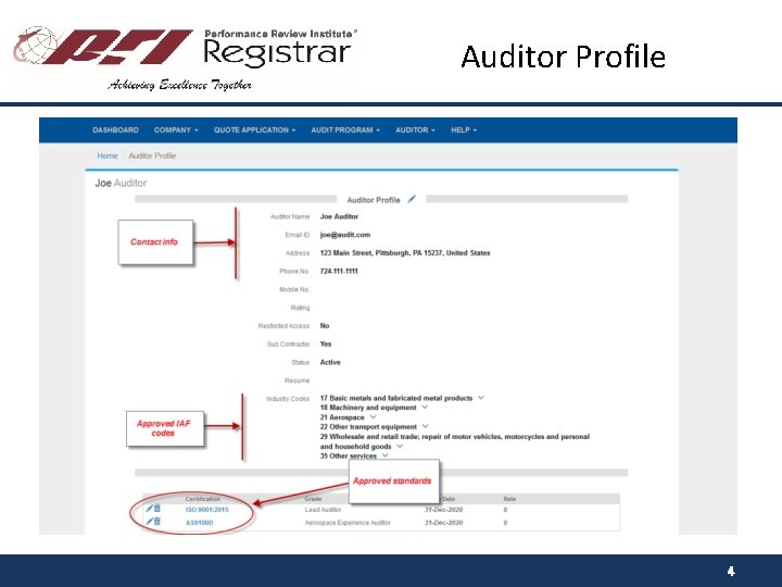 Auditor Profile 4 