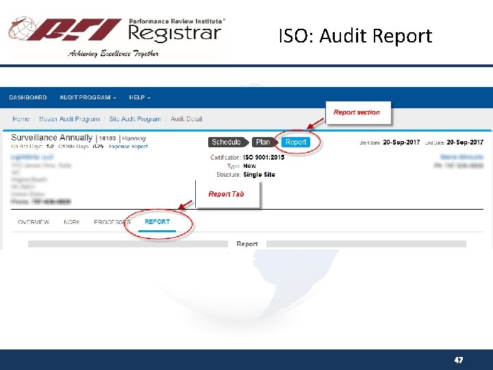 ISO: Audit Report 47 