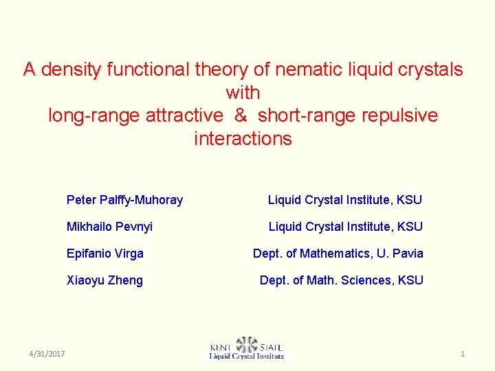 A density functional theory of nematic liquid crystals