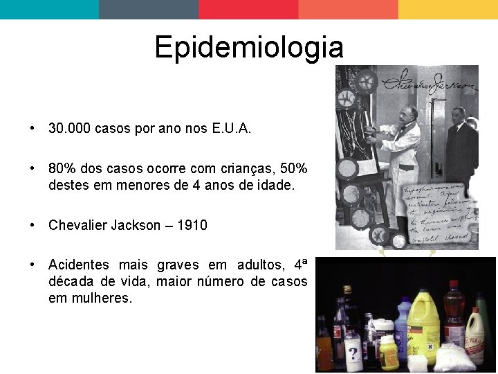 Epidemiologia • 30. 000 casos por ano nos E. U. A. • 80% dos