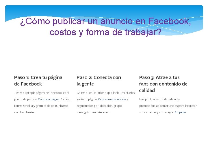 ¿Cómo publicar un anuncio en Facebook, costos y forma de trabajar? 