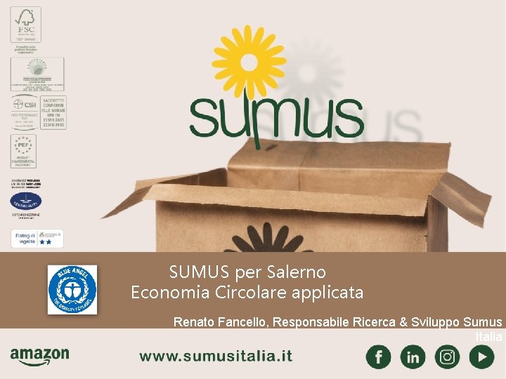 Raccolta. SUMUS domiciliare rifiuto organico per Salerno Economia applicata Sumus. Circolare vs bioplastica Aprile