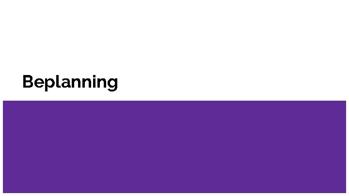 Beplanning 