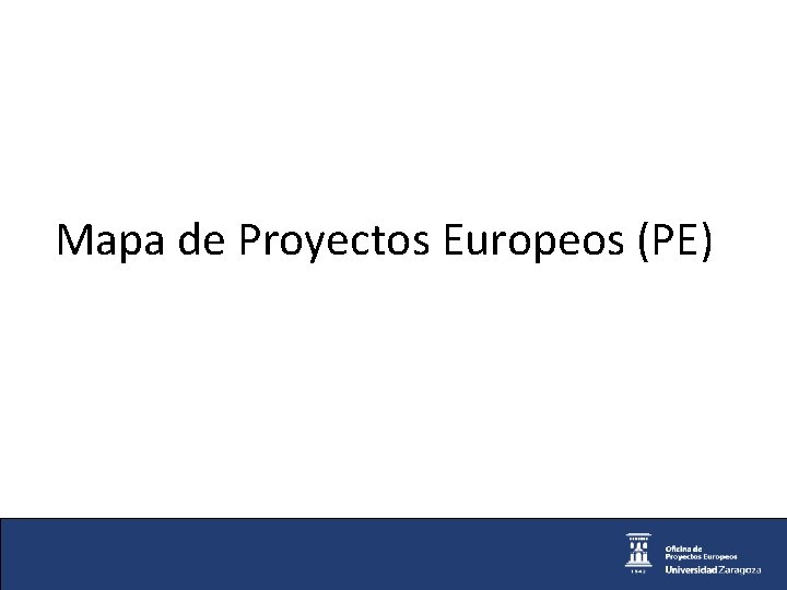 Mapa de Proyectos Europeos (PE) 