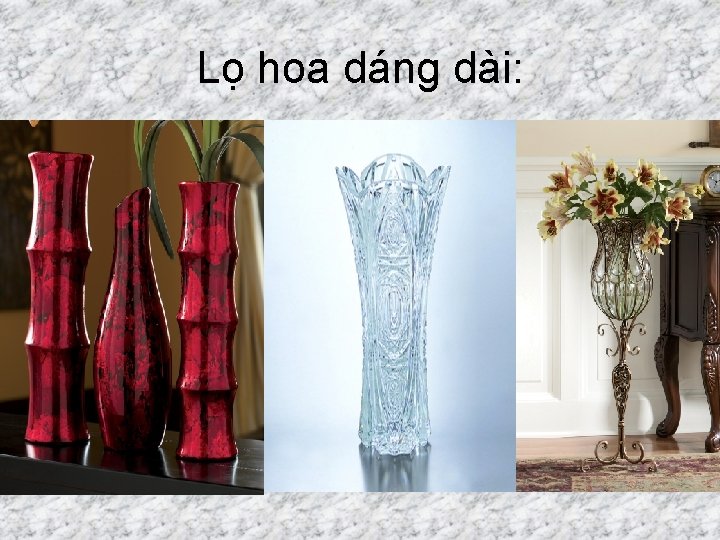 Lọ hoa dáng dài: 