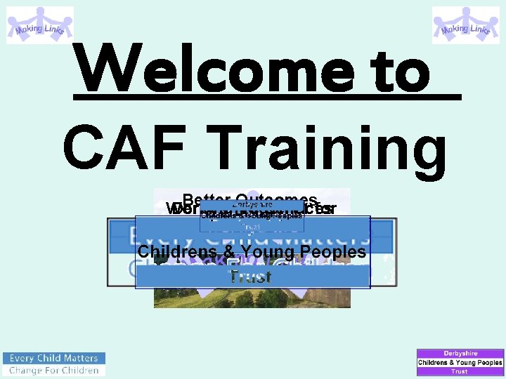 Welcome to CAF Training Better Outcomes Working Derbyshire Together Services for Children 