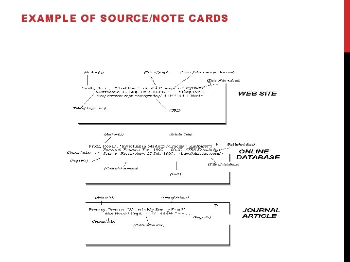 EXAMPLE OF SOURCE/NOTE CARDS 