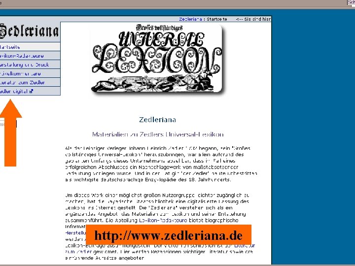 http: //www. zedleriana. de 