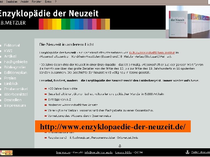 http: //www. enzyklopaedie-der-neuzeit. de/ 