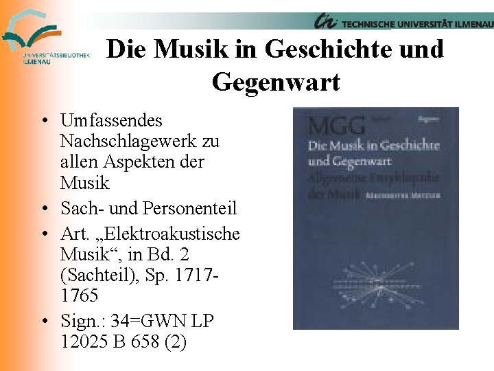 Die Musik in Geschichte und Gegenwart • Umfassendes Nachschlagewerk zu allen Aspekten der Musik