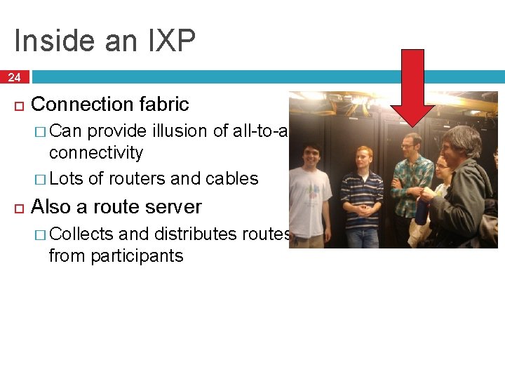 Inside an IXP 24 Connection fabric � Can provide illusion of all-to-all connectivity �