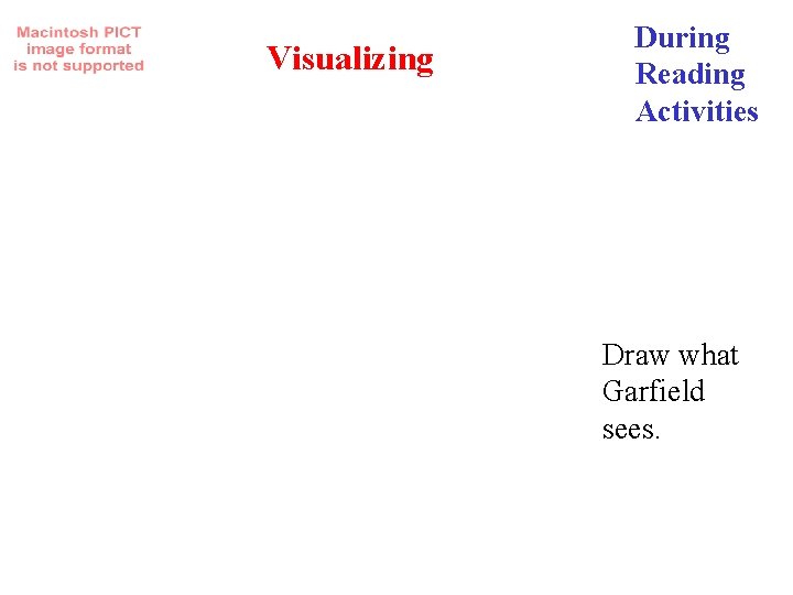 Visualizing During Reading Activities Draw what Garfield sees. 