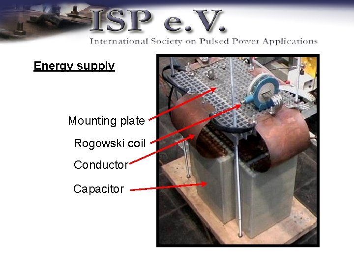 Energy supply Mounting plate Rogowski coil Conductor Capacitor 