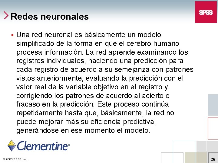 Redes neuronales § Una red neuronal es básicamente un modelo simplificado de la forma