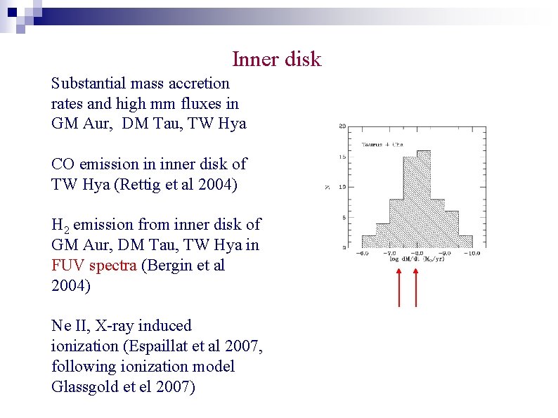 Inner disk Substantial mass accretion rates and high mm fluxes in GM Aur, DM