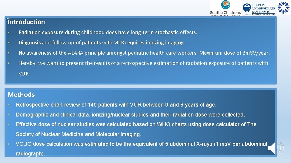 Introduction • Radiation exposure during childhood does have long-term stochastic effects. • Diagnosis and