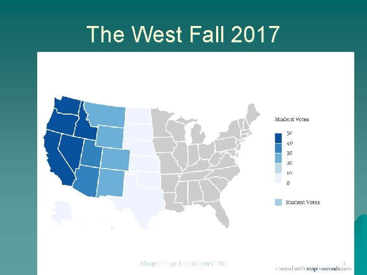 The West Fall 2017 Chap 2 Population Envs 204 3 