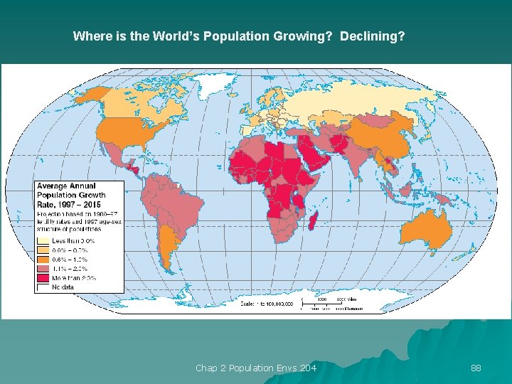 Where is the World’s Population Growing? Declining? Chap 2 Population Envs 204 88 