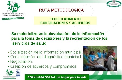 RUTA METODOLÓGICA TERCER MOMENTO CONCILIACIONES Y ACUERDOS Se materializa en la devolución de la