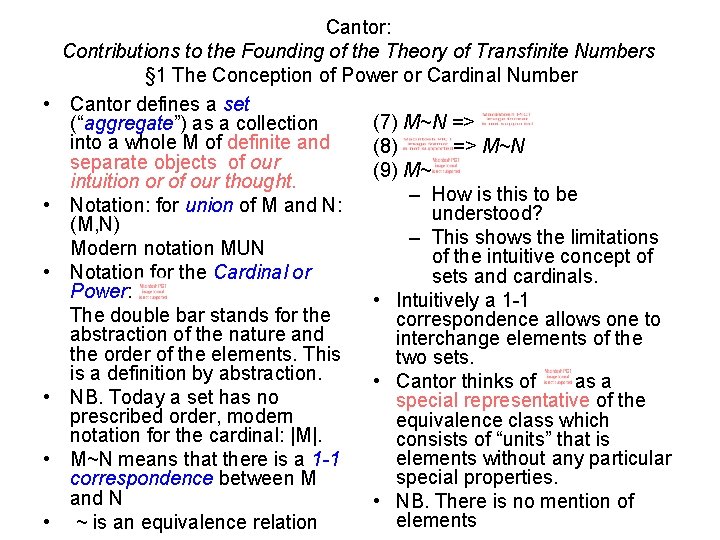  • • • Cantor: Contributions to the Founding of the Theory of Transfinite