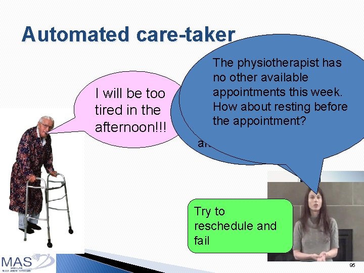 Automated care-taker I will be too tired in the afternoon!!! The physiotherapist has no