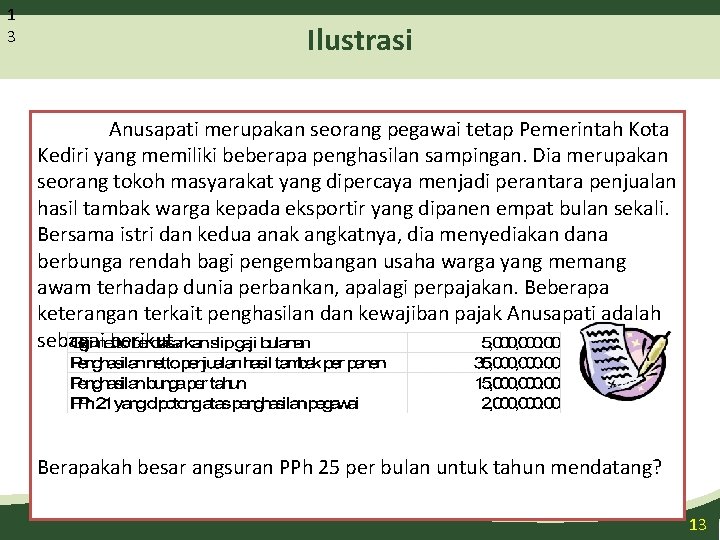 1 3 Ilustrasi Anusapati merupakan seorang pegawai tetap Pemerintah Kota Kediri yang memiliki beberapa