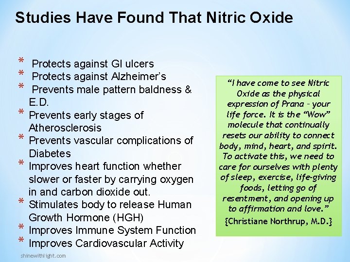 Studies Have Found That Nitric Oxide * * * * * Protects against GI Studies Have Found That Nitric Oxide * * * * * Protects against GI