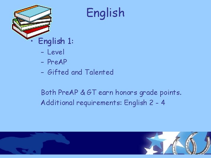English • English 1: – Level – Pre. AP – Gifted and Talented Both