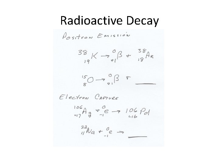 Radioactive Decay 