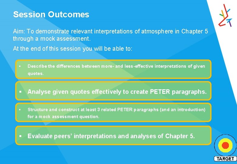 Session Outcomes Aim: To demonstrate relevant interpretations of atmosphere in Chapter 5 through a