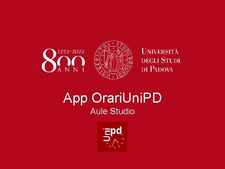 App Orari. Uni. PD Aule Studio 